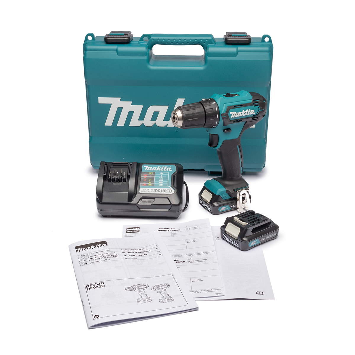 MAKITA สว่านไขควงไร้สาย 12 โวลต์ ขนาด 3/8 นิ้ว รุ่น DF333DWYE แรงบิดหมุน 28 นิวตันเมตร รวมแบตเตอรี่และแท่นชาร์จ (มากีต้า) รูปที่ 5