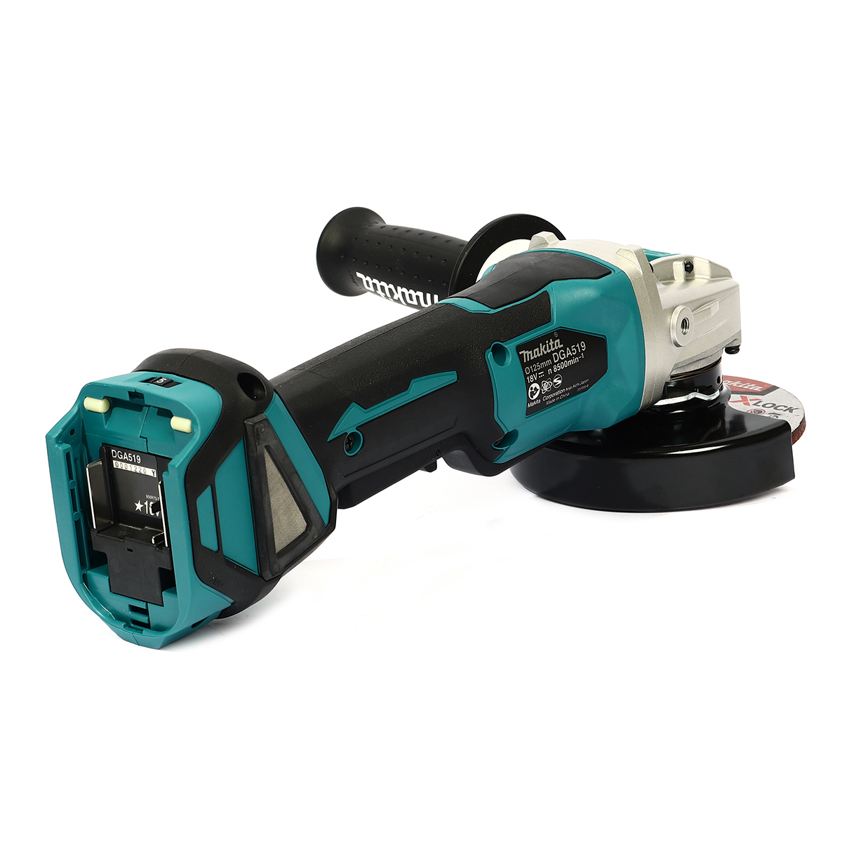MAKITA เครื่องเจียรไร้สาย 18 โวลต์ รุ่น DGA519Z ขนาด 5 นิ้ว (ไม่รวมแบตเตอรี่และแท่นชาร์จ) ความเร็วรอบตัวเปล่า 3,000 - 8,500 รอบ/นาที (มากีต้า) รูปที่ 4