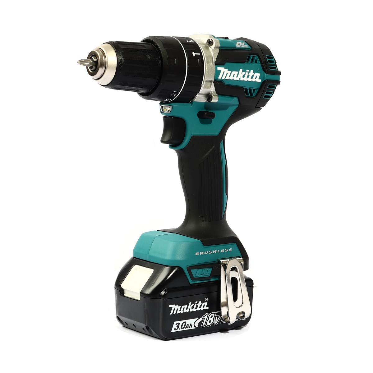 MAKITA สว่านกระแทกไร้สาย 18 โวลต์ รุ่น DHP484RFE ขนาด 1/2 นิ้ว (รวมแบตเตอรี่และแท่นชาร์จ) ความเร็วรอบตัวเปล่า สูง 0 - 2,000 รอบ/นาที (มากีต้า) รูปที่ 2