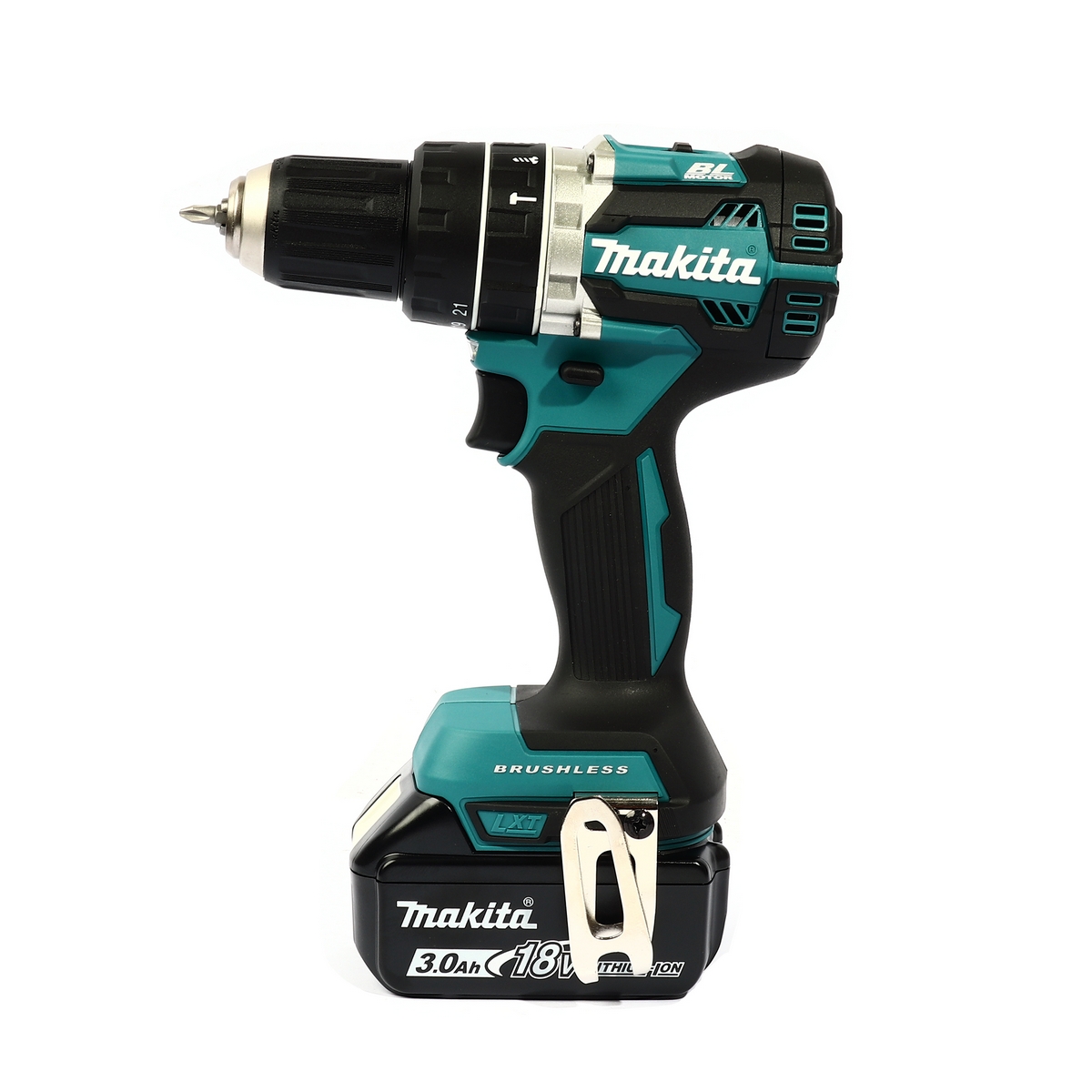 MAKITA สว่านกระแทกไร้สาย 18 โวลต์ รุ่น DHP484RFE ขนาด 1/2 นิ้ว (รวมแบตเตอรี่และแท่นชาร์จ) ความเร็วรอบตัวเปล่า สูง 0 - 2,000 รอบ/นาที (มากีต้า) รูปที่ 3