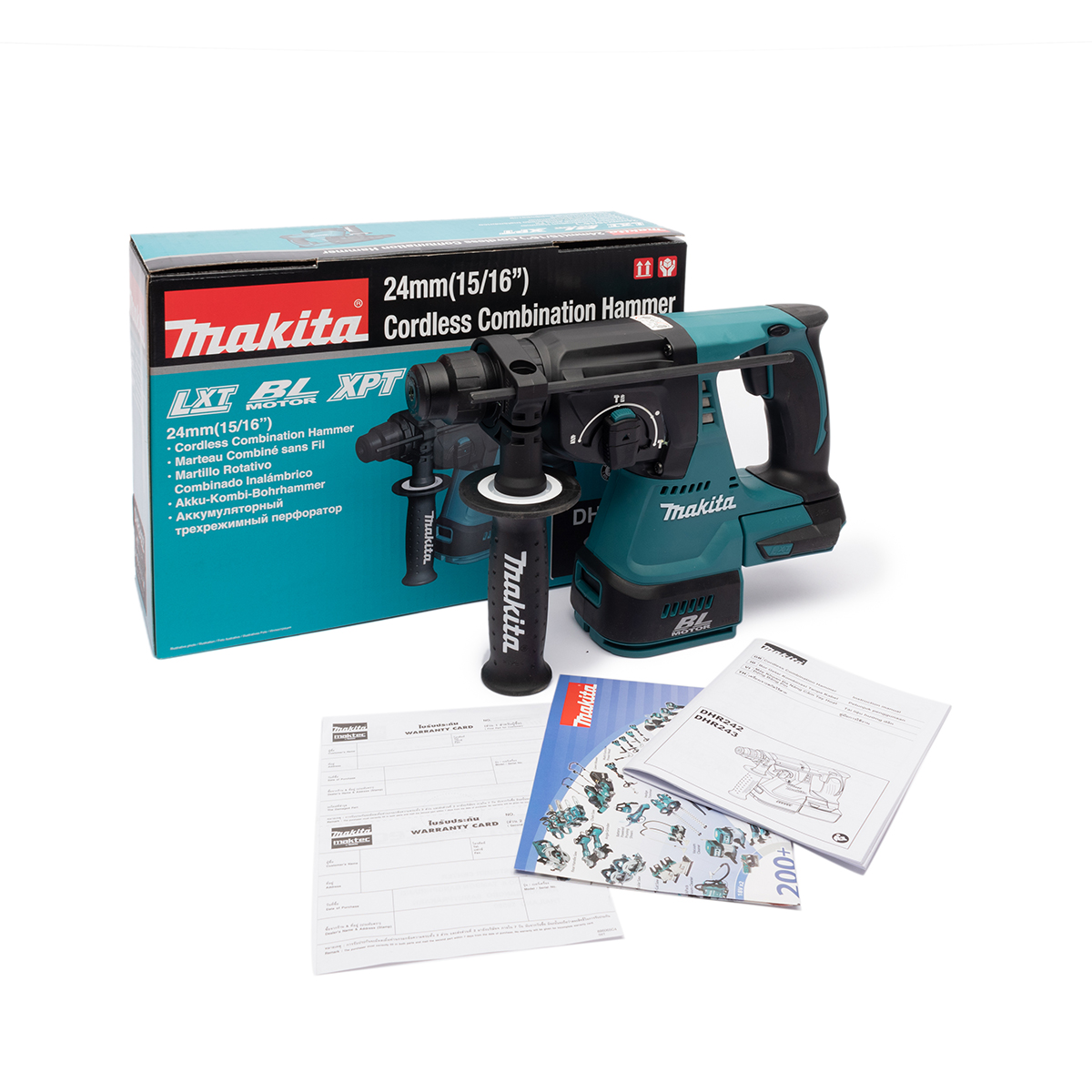 MAKITA สว่านโรตารี่ไร้สาย 18 โวลต์ รุ่น DHR-242Z ขนาดหัวจับดอกสว่าน 1/2 นิ้ว (ไม่รวมแบตเตอรี่และแท่นชาร์จ) (มากีต้า) ราคา ฿6,501