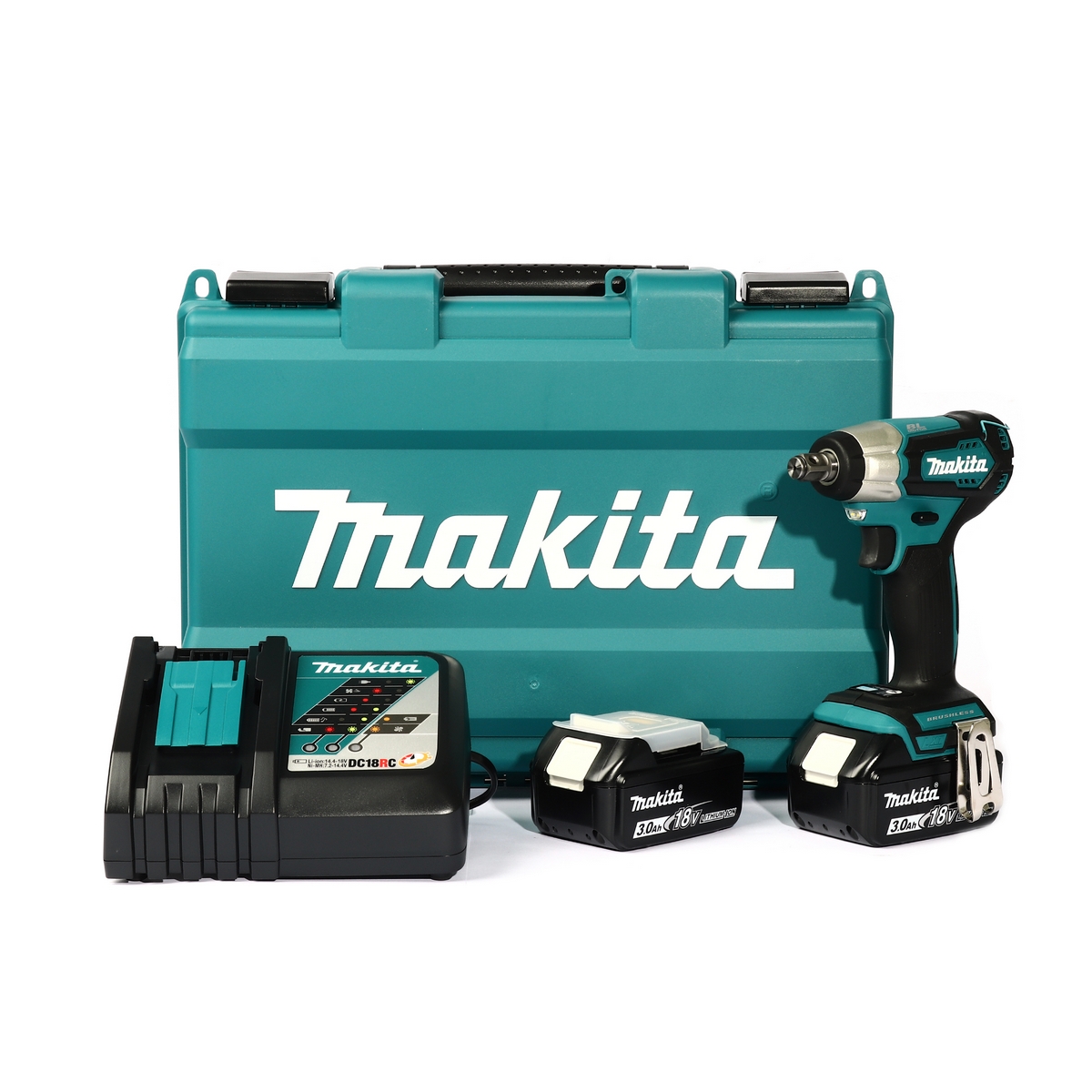 MAKITA เครื่องขันบล็อกไร้สาย 18 โวลต์ รุ่น DTW181RFE (รวมแบตเตอรี่และแท่นชาร์จ) ความเร็วรอบตัวเปล่า (Hard) 0 - 2,400 รอบ/นาที (มากีต้า) ราคา ฿8,549