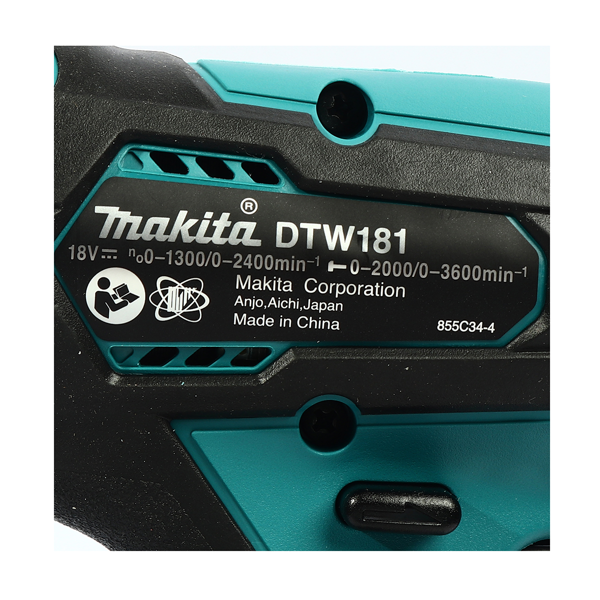 MAKITA เครื่องขันบล็อกไร้สาย 18 โวลต์ รุ่น DTW181Z (ไม่รวมแบตเตอรี่และแท่นชาร์จ) ความเร็วรอบตัวเปล่า (Hard) 0 - 2,400 รอบ/นาที (มากีต้า) รูปที่ 4