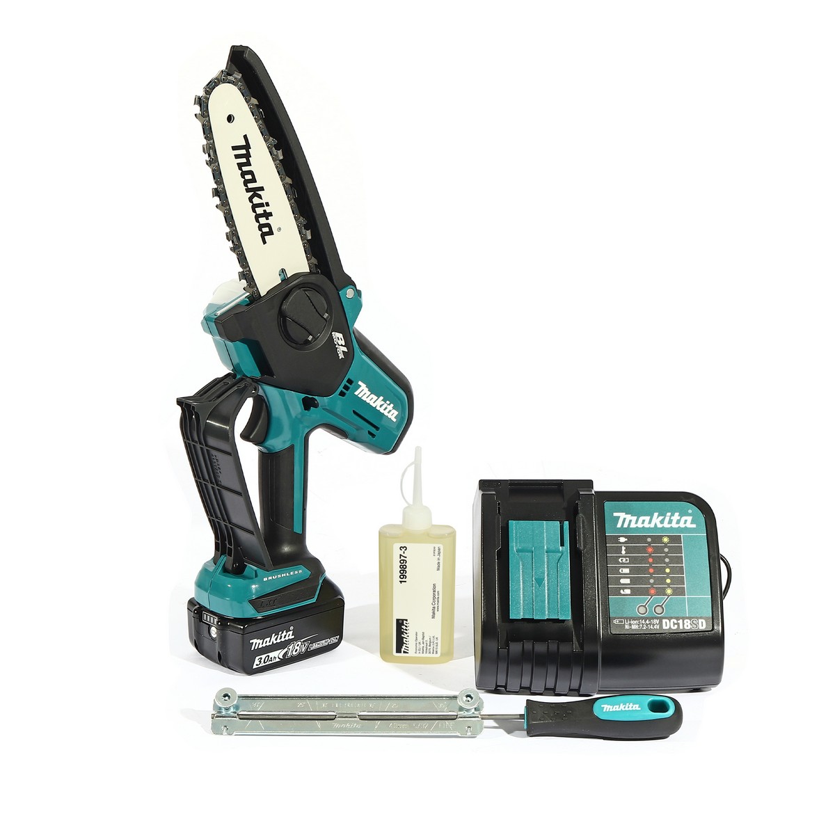 MAKITA DUC150SF เลื่อยโซ่ 6" 18V+แบต+แท่น ราคา ฿8,448
