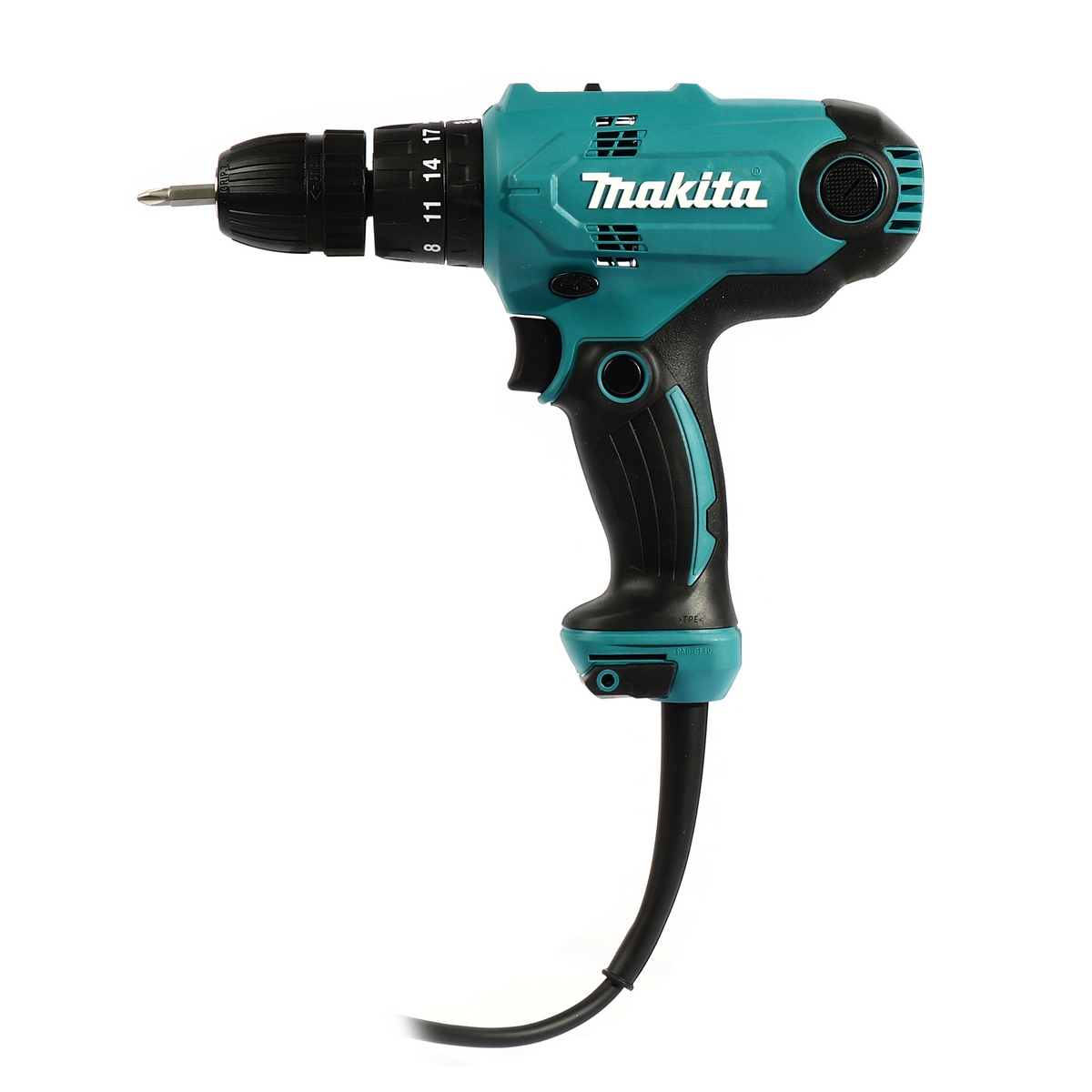 MAKITA Electric Hammer Drill Size 3/8 IN 320W Model HP0300, No Load Speed High 0 - 1,500 RPM photo 2