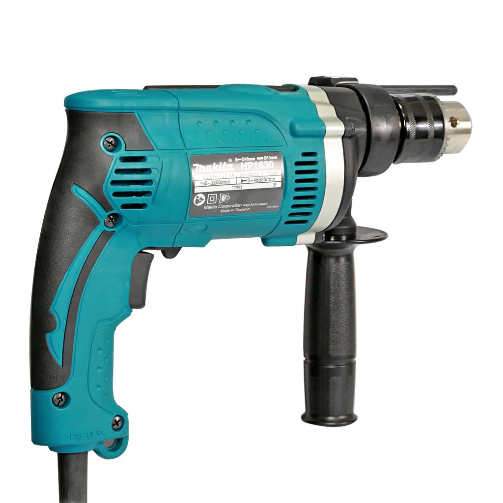 MAKITA สว่านกระแทกไฟฟ้า ขนาด 16 มม. (5/8 นิ้ว) กำลังไฟ 710 วัตต์ รุ่น HP-1630 ความเร็วรอบ 0 - 3,200 รอบ/นาที มีฉนวนสองชั้น ปรับซ้ายขวาได้ ปรับความเร็วได้ (มากีต้า) รูปที่ 5