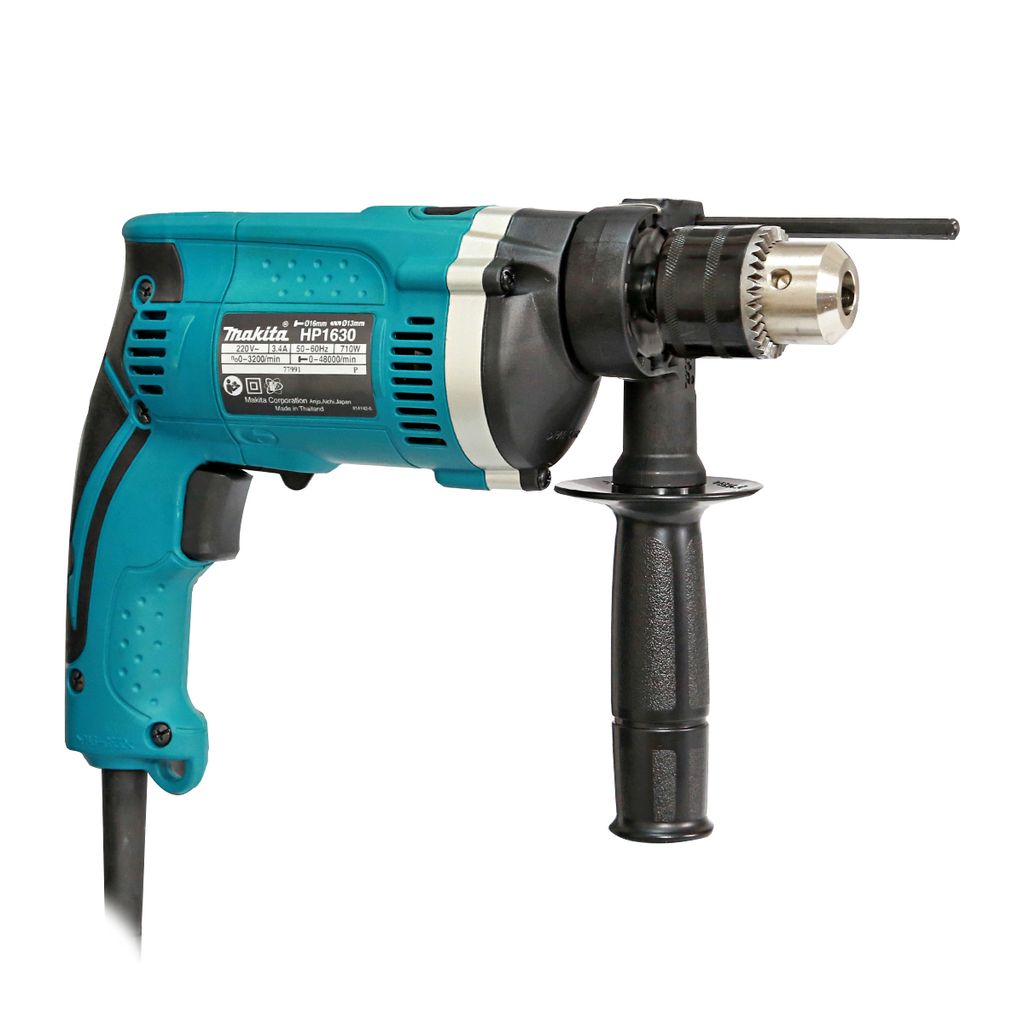 MAKITA สว่านกระแทกไฟฟ้า ขนาด 16 มม. (5/8 นิ้ว) กำลังไฟ 710 วัตต์ รุ่น HP-1630 ความเร็วรอบ 0 - 3,200 รอบ/นาที มีฉนวนสองชั้น ปรับซ้ายขวาได้ ปรับความเร็วได้ (มากีต้า) รูปที่ 3