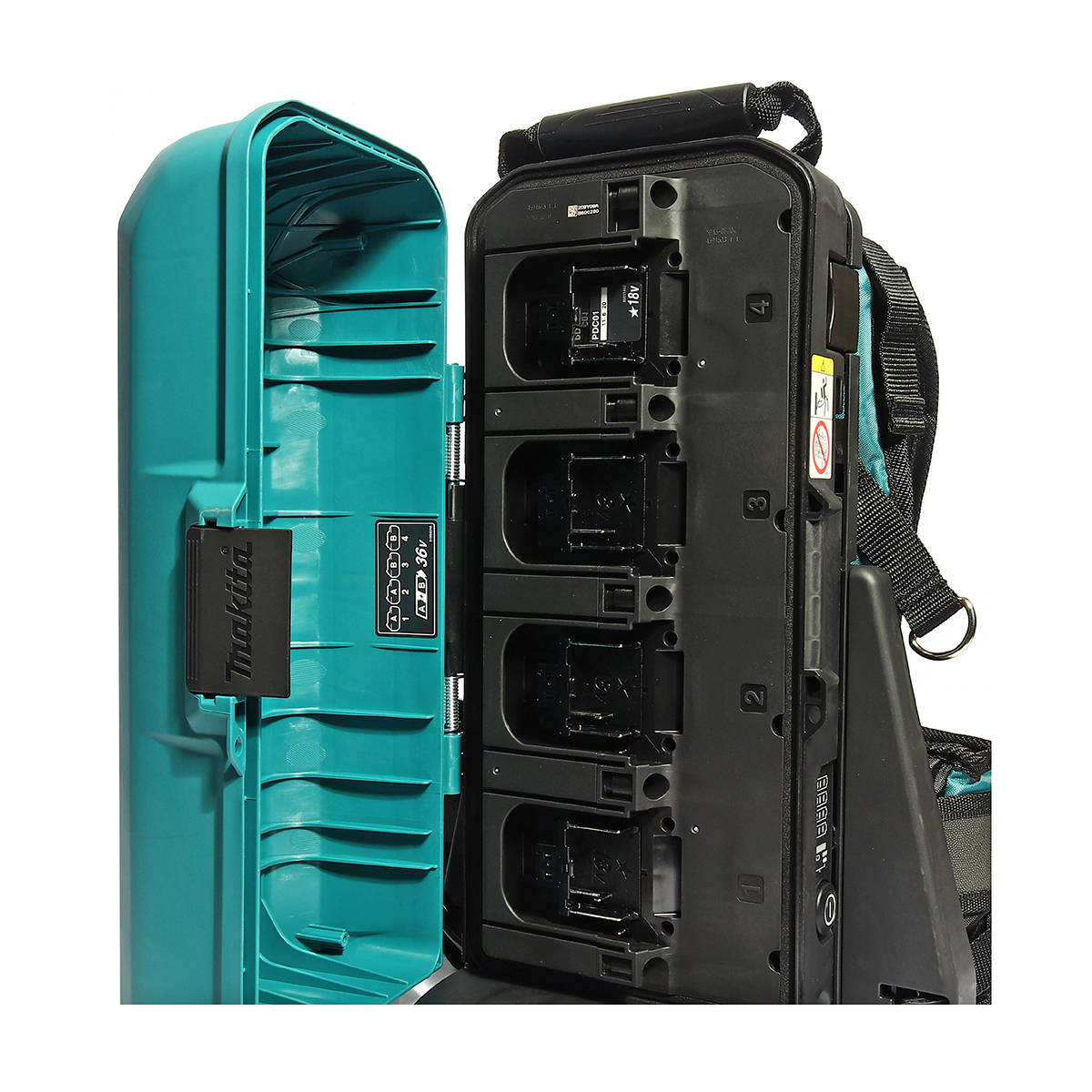 MAKITA Lithium-ion Backpack Battery Pack 18V / 36V Model PDC-01 (Exclude Battery), Remaining Battery Capacity Display with 2 Green Lights photo 4