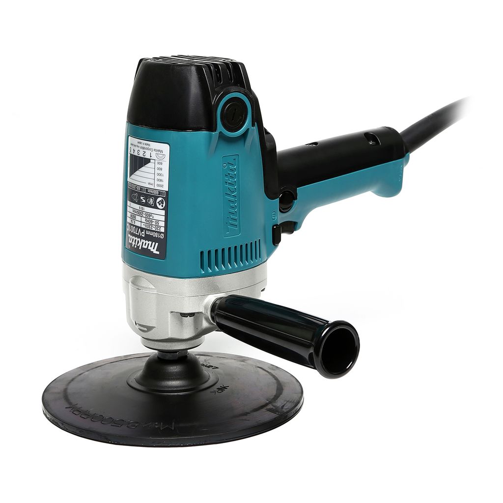 MAKITA เครื่องขัดเงา กำลังไฟ 900 วัตต์ รุ่น PV-7001C ขนาด 7 นิ้ว (180 มม.) ความเร็วรอบตัวเปล่า 600 - 2,000 รอบ/นาที (มากีต้า) ราคา ฿6,424