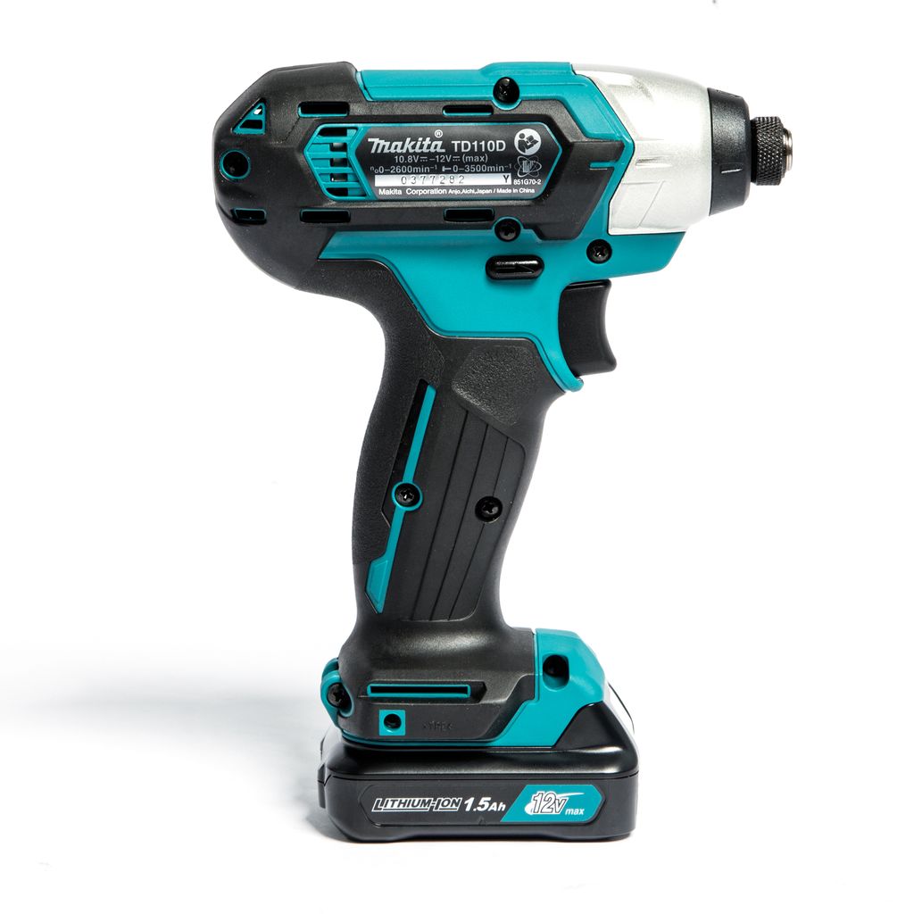 MAKITA สว่านไขควงกระแทกไร้สาย 12 โวลต์ 1/4 นิ้ว รุ่น TD110DWYE แรงบิดสูงสุด 110 นิวตันเมตร รวมแบตเตอรี่และแท่นชาร์จ (มากีต้า) รูปที่ 3