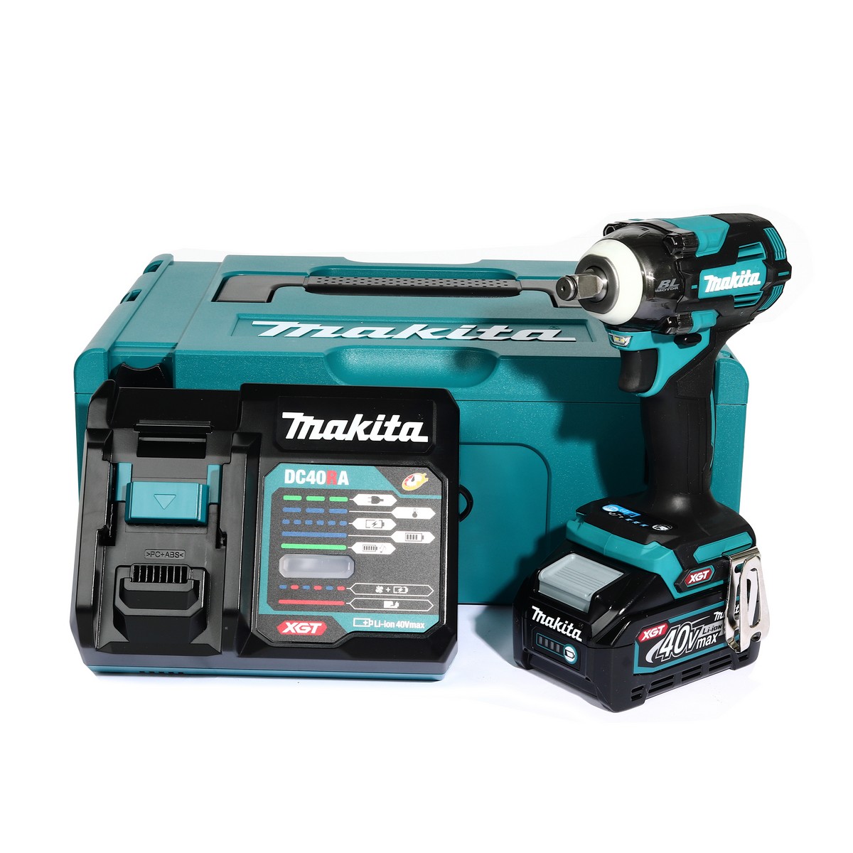 MAKITA เครื่องขันบล็อกไร้สาย 40 โวลต์ รุ่น TW004GM101 (รวมแบตเตอรี่และแท่นชาร์จ) ความเร็วรอบตัวเปล่า (Max) 3,200 รอบ/นาที (มากีต้า) ราคา ฿13,699