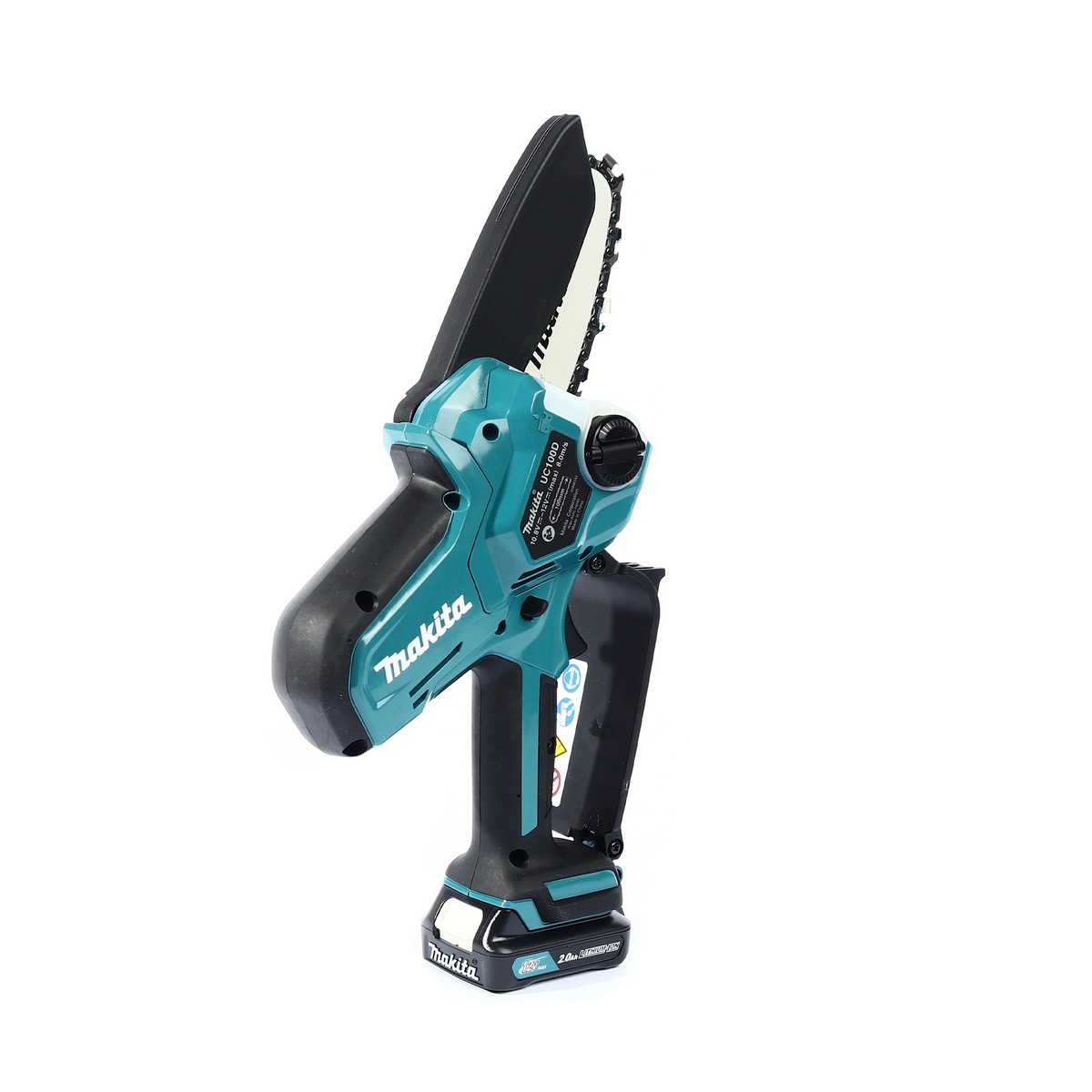 MAKITA เลื่อยโซ่ไร้สาย 12 โวลต์ รุ่น UC100DWA ความยาวบาร์ 4 นิ้ว (รวมแบตเตอรี่-แท่นชาร์จ) ความจุถังน้ำมันโซ่ 55 มิลลิลิตร (มากีต้า) รูปที่ 4