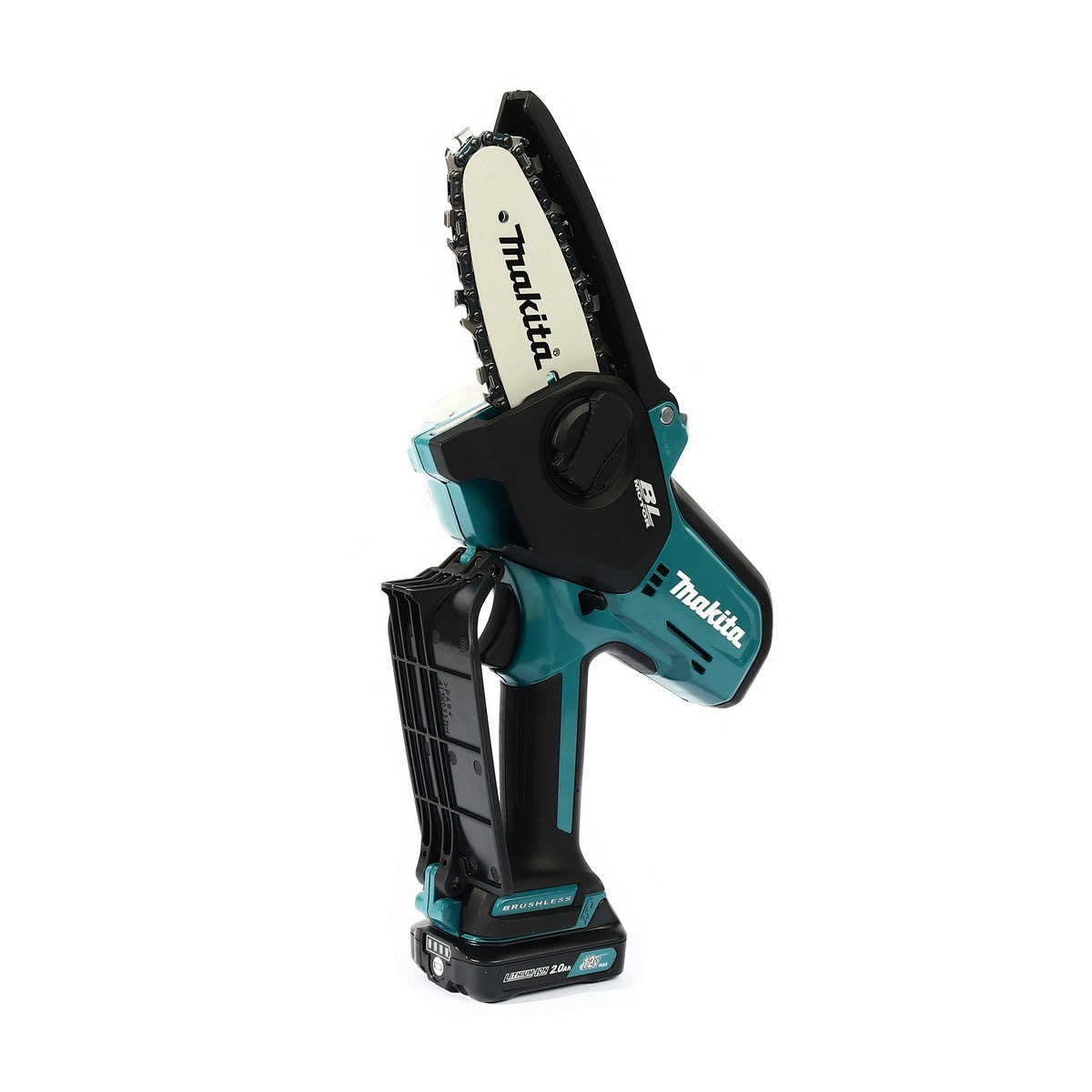MAKITA เลื่อยโซ่ไร้สาย 12 โวลต์ รุ่น UC100DWA ความยาวบาร์ 4 นิ้ว (รวมแบตเตอรี่-แท่นชาร์จ) ความจุถังน้ำมันโซ่ 55 มิลลิลิตร (มากีต้า) รูปที่ 2