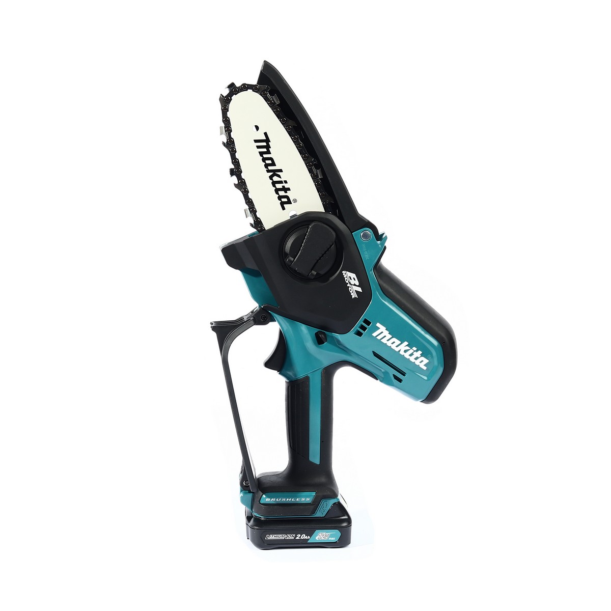 MAKITA เลื่อยโซ่ไร้สาย 12 โวลต์ รุ่น UC100DWA ความยาวบาร์ 4 นิ้ว (รวมแบตเตอรี่-แท่นชาร์จ) ความจุถังน้ำมันโซ่ 55 มิลลิลิตร (มากีต้า) รูปที่ 3