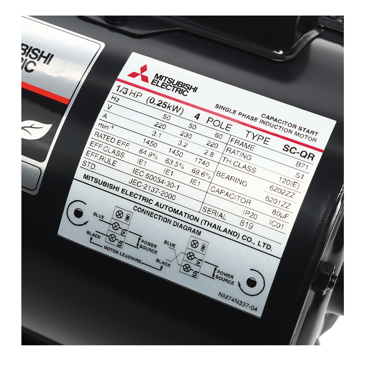 มอเตอร์ 1/3 HP 4P SC-QR MITSUBISHI รูปที่ 3