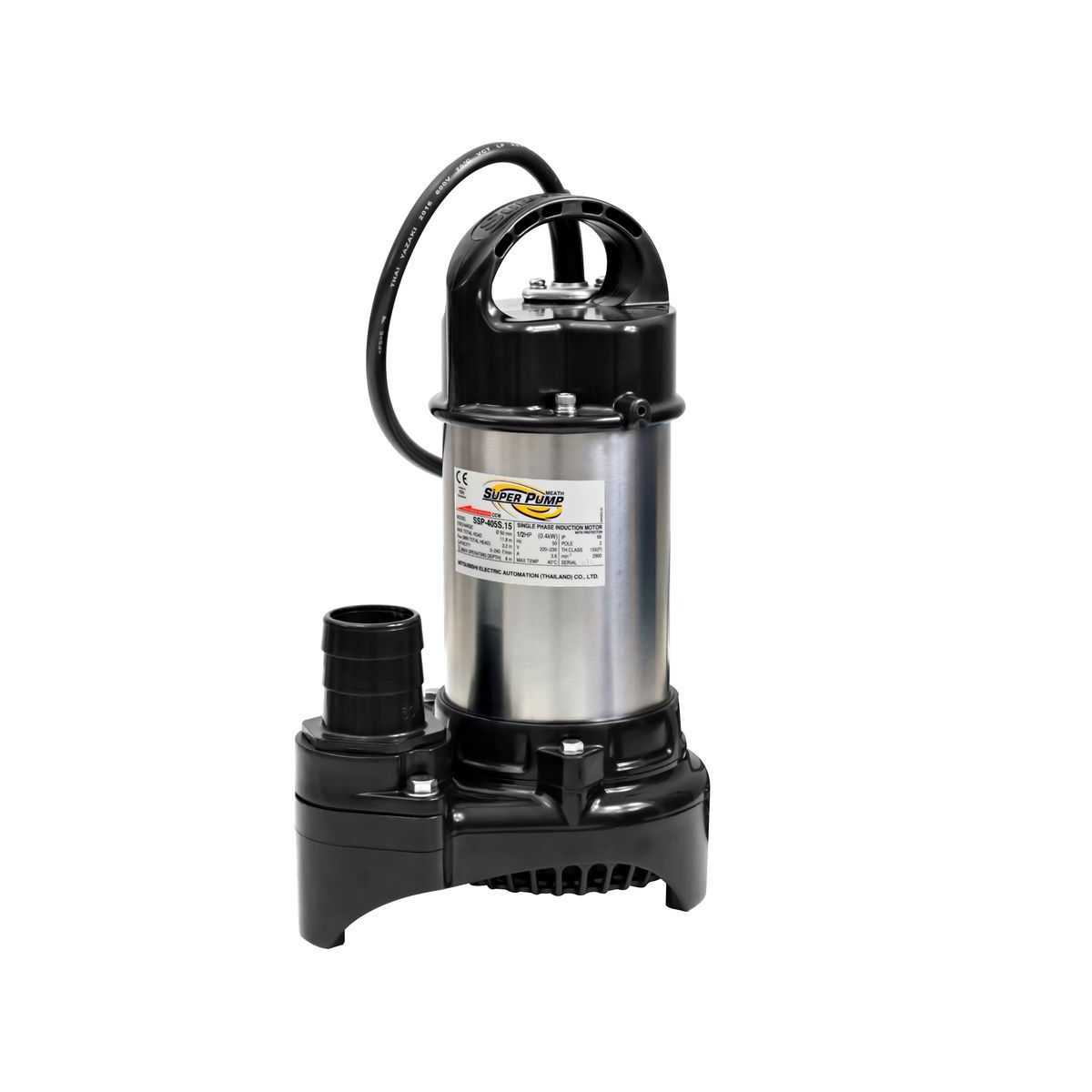 ปั๊มแช่สแตนเลส 2"(1/2 HP) MITSUBISHI รุ่น SSP-405S(.15) ราคา ฿4,757.5