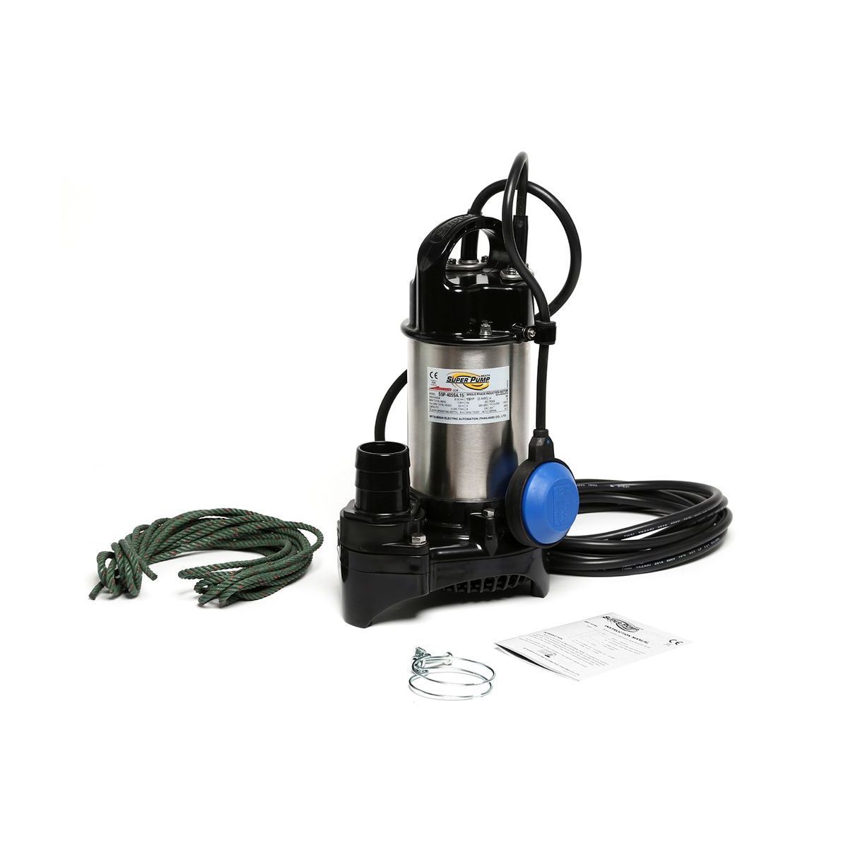 ปั๊มแช่สแตนเลสแบบลูกลอย 2" MITSUBISHI รุ่น SSP-405SA(.15) รูปที่ 5