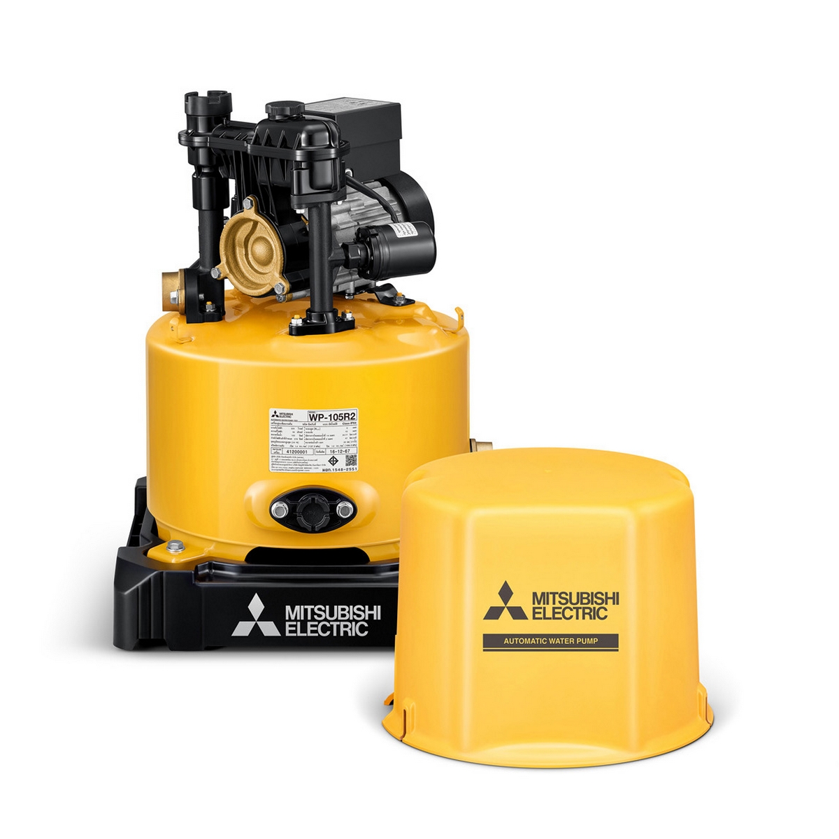ปั๊มน้ำอัตโนมัติ (ถังกลม) MITSUBISHI รุ่น WP-105R2 รูปที่ 2
