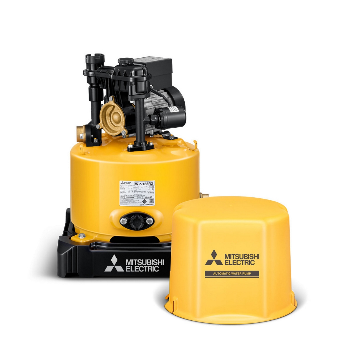 ปั๊มน้ำอัตโนมัติ (ถังกลม) MITSUBISHI รุ่น WP-155R2 รูปที่ 2