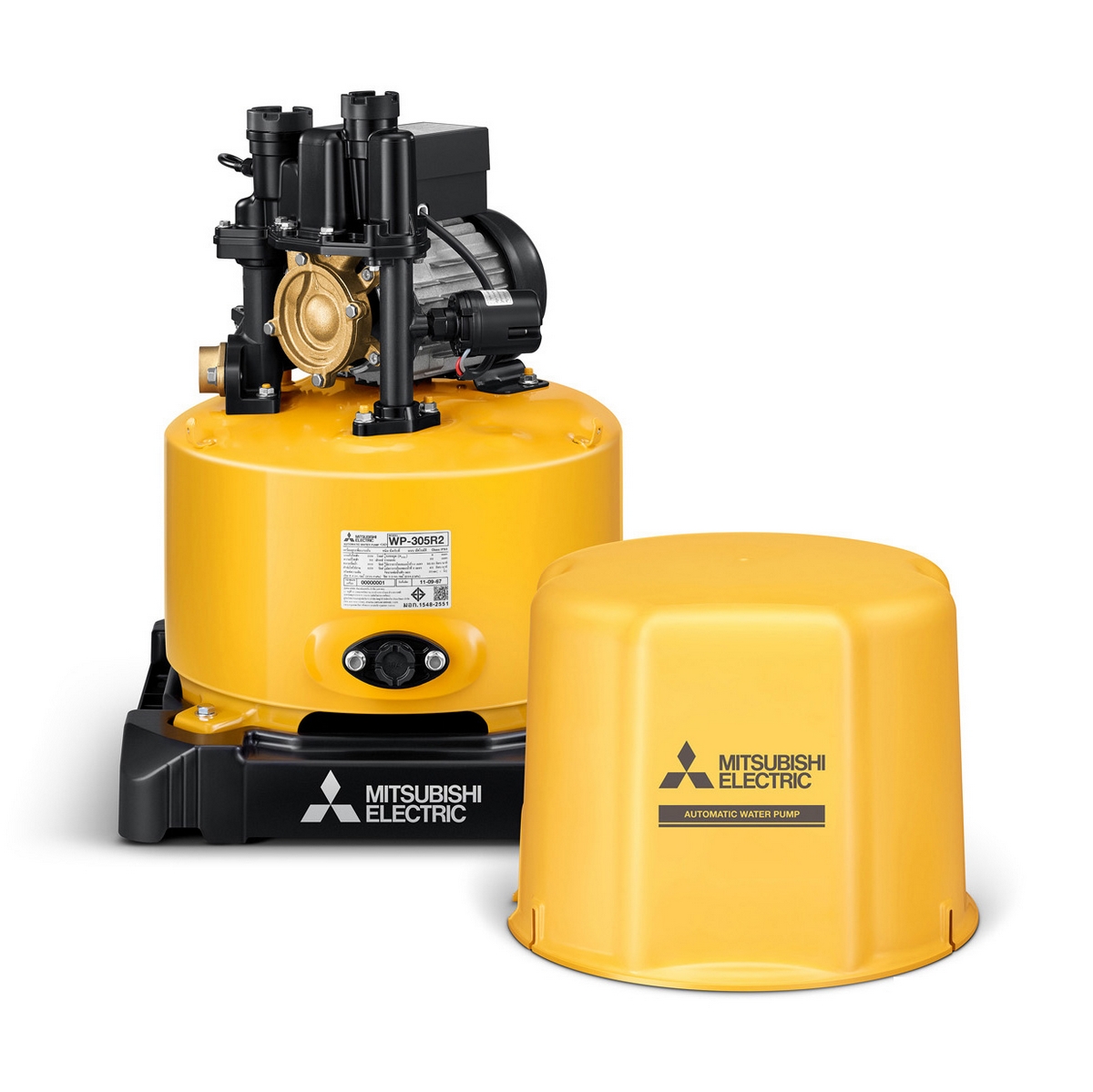 ปั๊มน้ำอัตโนมัติ (ถังกลม) MITSUBISHI รุ่น WP-305R2 รูปที่ 2