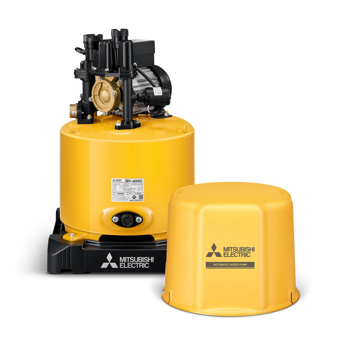 ปั๊มน้ำอัตโนมัติ (ถังกลม) MITSUBISHI รุ่น WP-405R2 รูปที่ 2