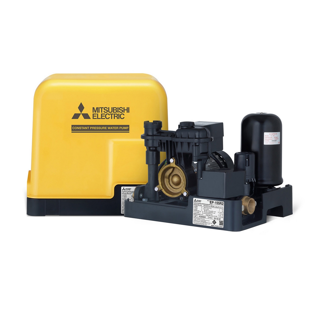ปั๊มน้ำอัตโนมัติ (ถังเหลี่ยม) MITSUBISHI รุ่น EP-155R2 รูปที่ 2