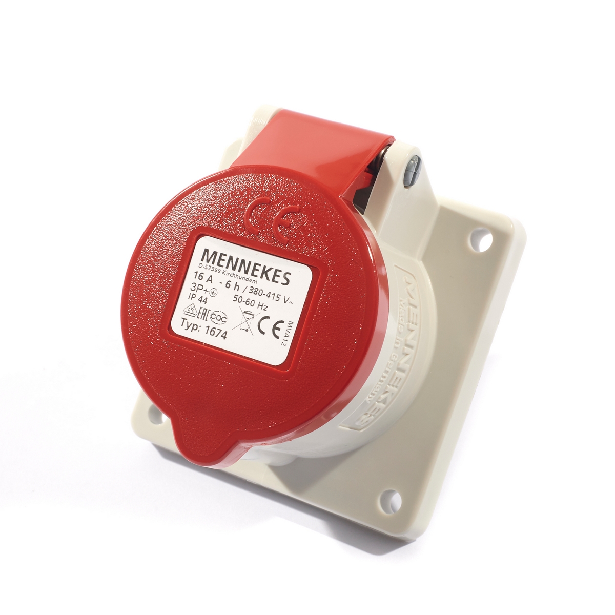 ปลั๊กเมียฝังตรง 3+E/400V/16A (1674) MENNEKES รุ่น IP44 ราคา ฿300