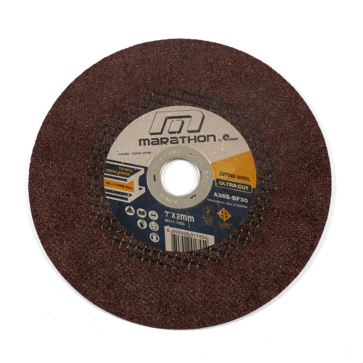 แผ่นตัดเหล็ก 7"X2 มิล(A36SBF30) ULTRACUT MARATHON รุ่น M311-1050 ราคา ฿39