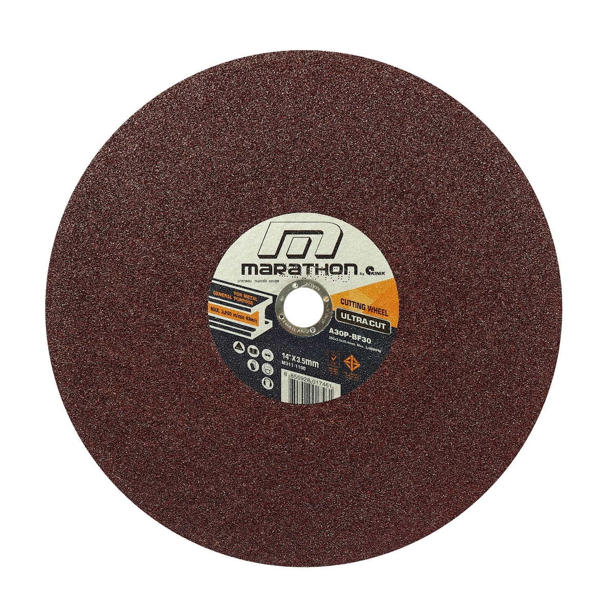 แผ่นตัดเหล็ก 14"X3.5(A30PBF30) ULTRACUT MARATHON รุ่น M311-1100 ราคา ฿78