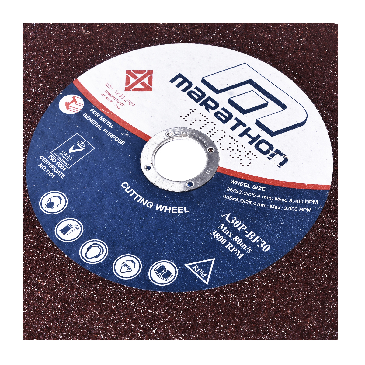 แผ่นตัดเหล็ก 16"X3.5(A30PBF30) ULTRACUT MARATHON รุ่น M311-1120 รูปที่ 2
