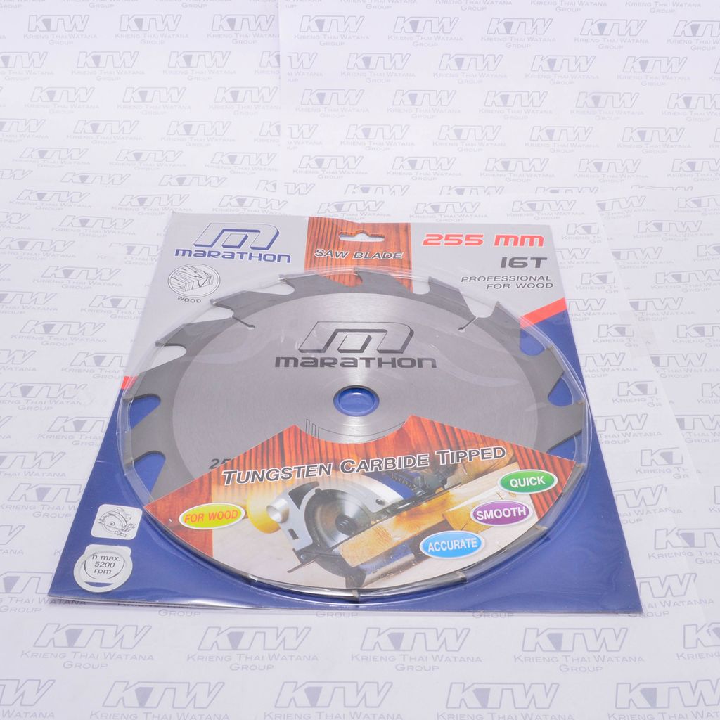 ใบเลื่อยวงเดือน 10" (255 MM) X 16T MARATHON รุ่น 0024B รูปที่ 2