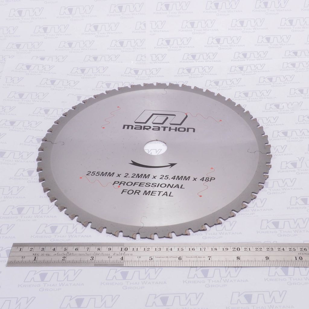 ใบเลื่อยตัดเหล็ก 10"X48T MAX3200RPM METAL MARATHON รุ่น 1050 รูปที่ 3