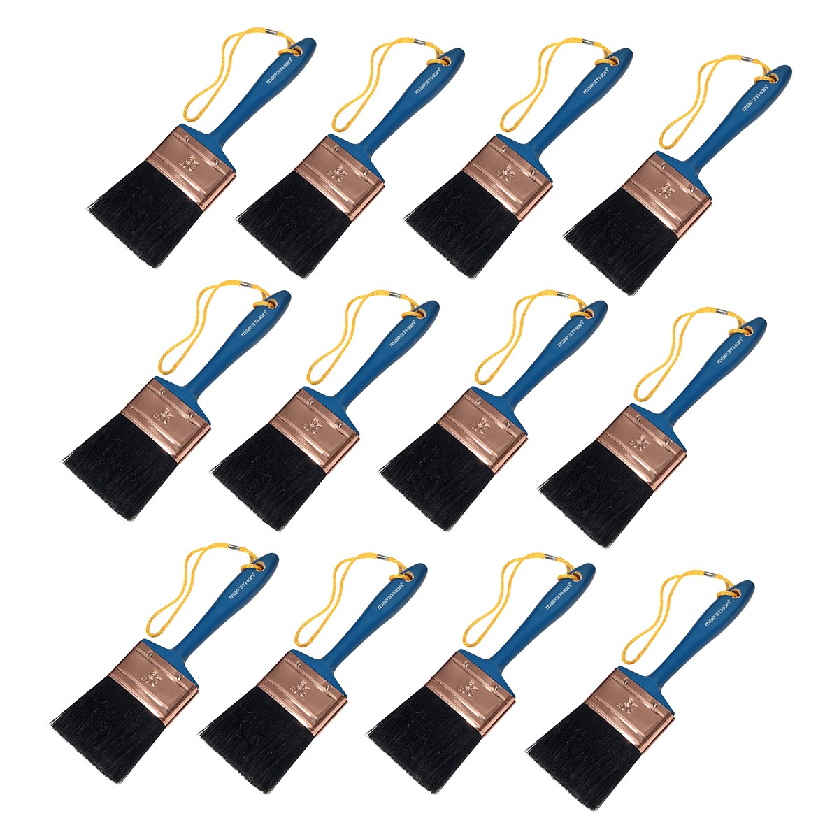 แปรงขนดำ ด้ามน้ำเงิน 2-1/2"(12PCS/BOX) PM MARATHON รุ่น 2704 ราคา ฿513.6