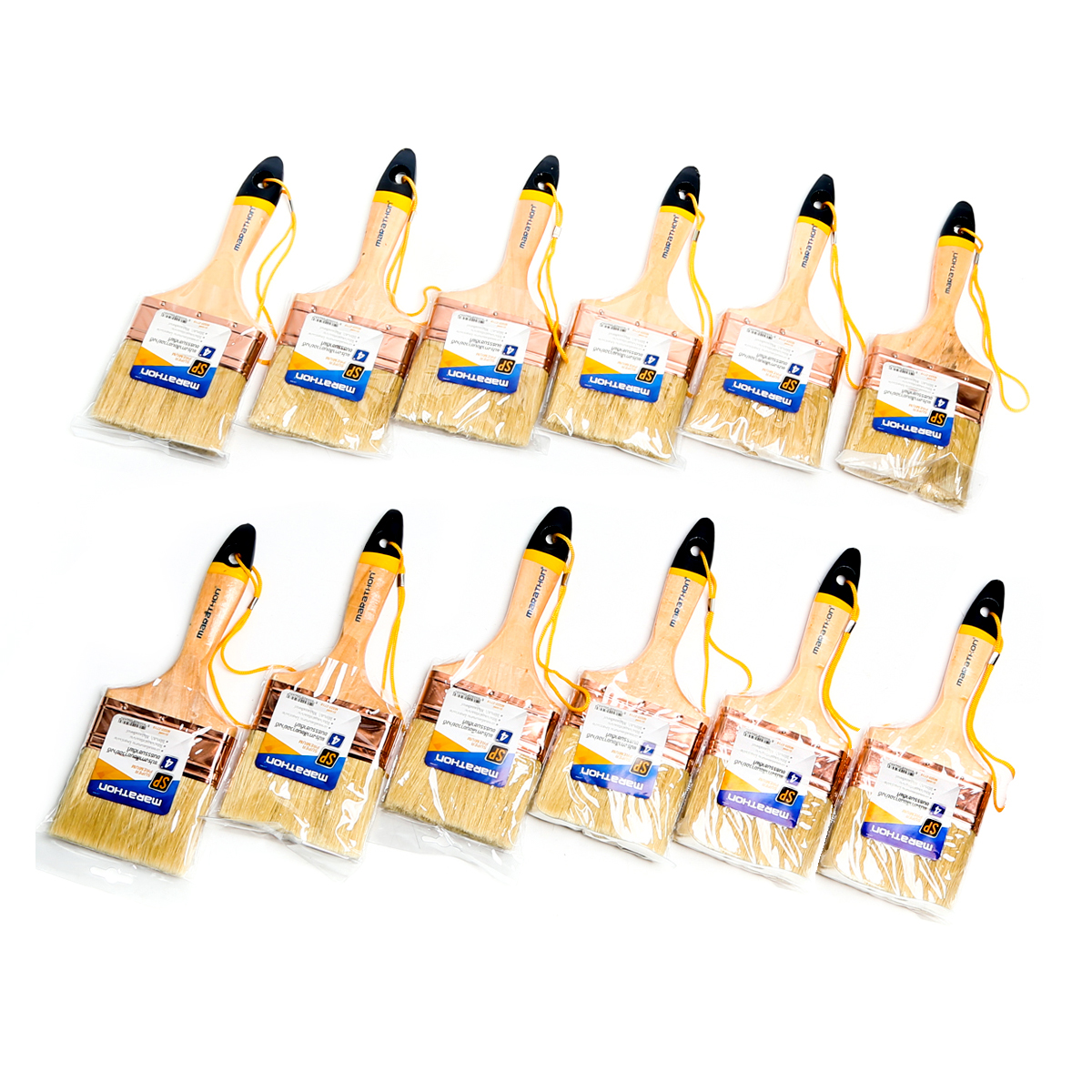 แปรงทาสีขนขาว ด้ามไม้ 4" 12PCS/BOX SP MARATHON รุ่น 2719 รูปที่ 3