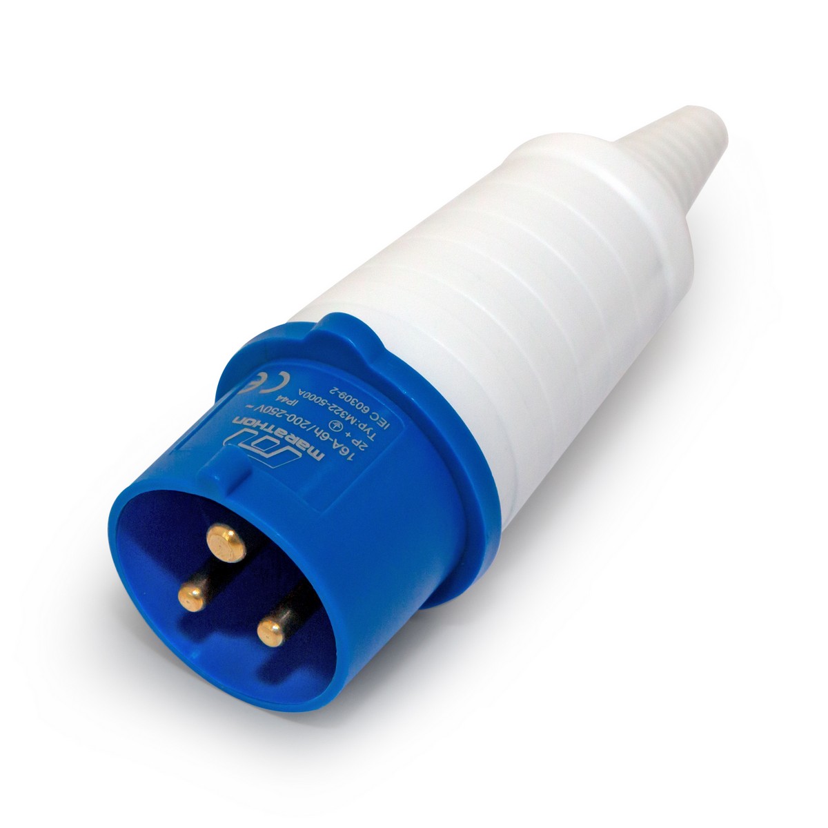 เพาเวอร์ปลั๊กตัวผู้ 16A - 220V (ปลอกยาง) MARATHON รุ่น M322-5000A ราคา ฿33.6