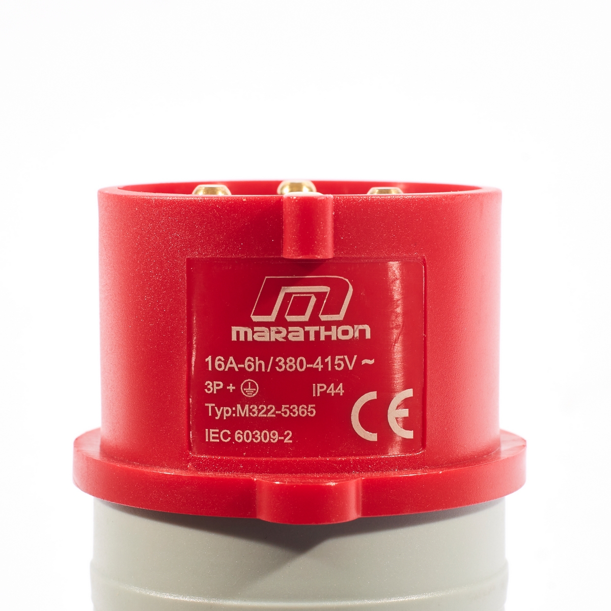 ปลั๊กตัวผู้ 16A/4P/380V/6H IP44 MARATHON รุ่น 5365 รูปที่ 3