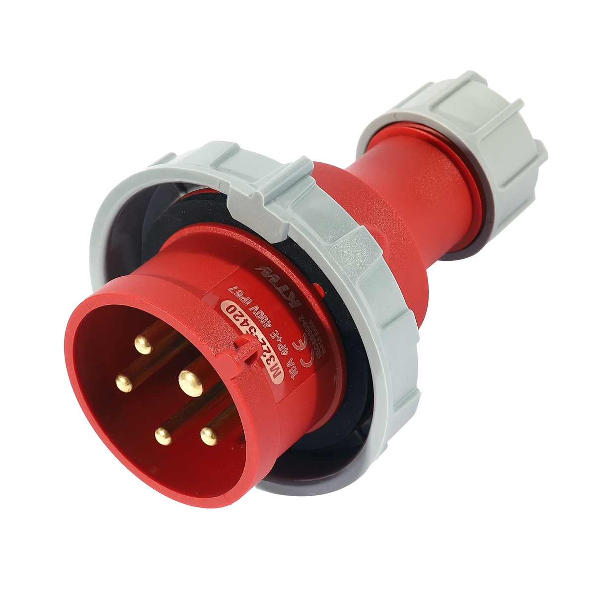 ปลั๊กตัวผู้ 4P+E 16A-6H 400V IP67 MARATHON รุ่น 5420 ราคา ฿90