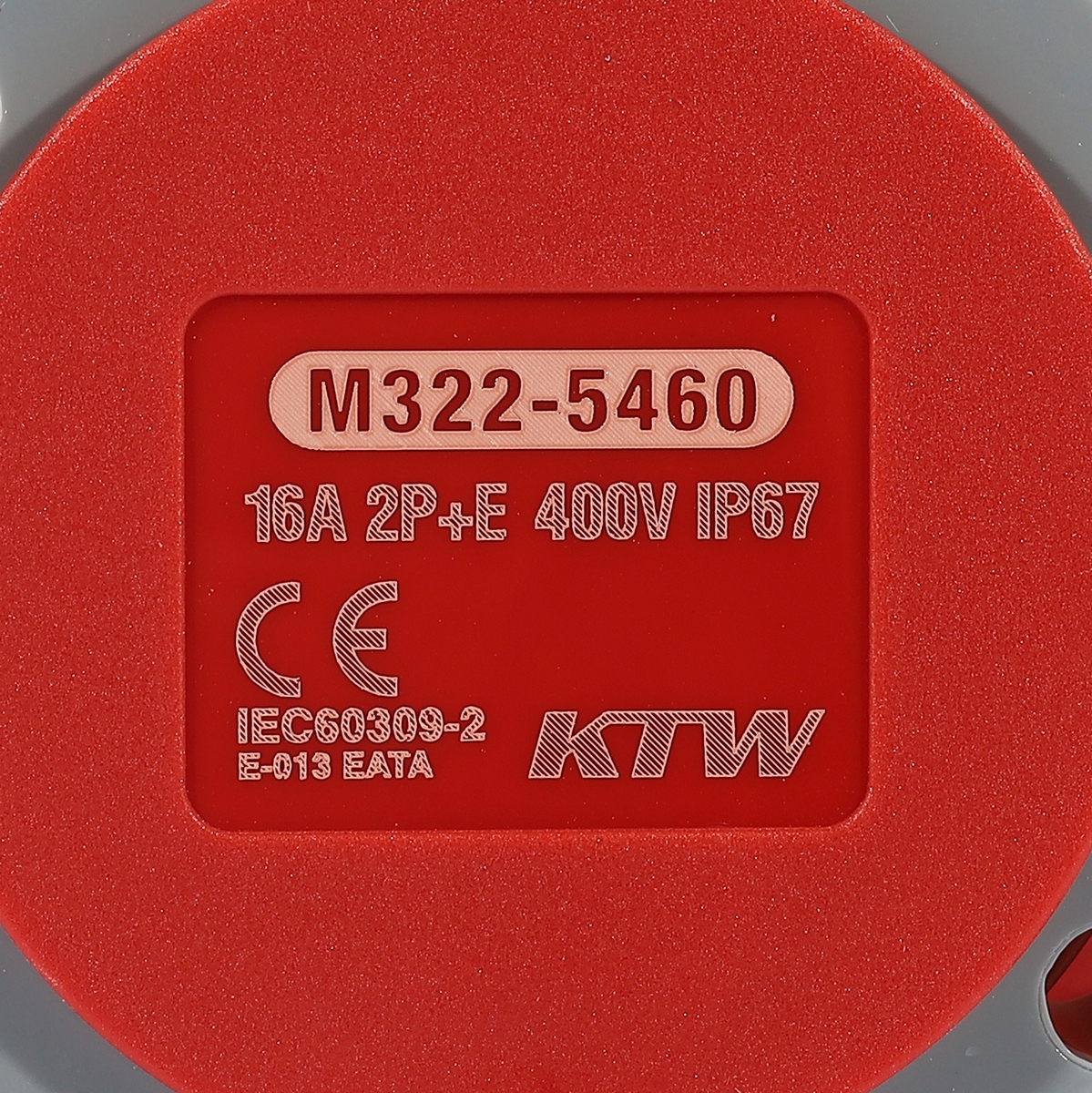 ปลั๊ก-เมียติดผนัง 2P+E 16A-6H 400V IP67 MARATHON รุ่น 5460 รูปที่ 4