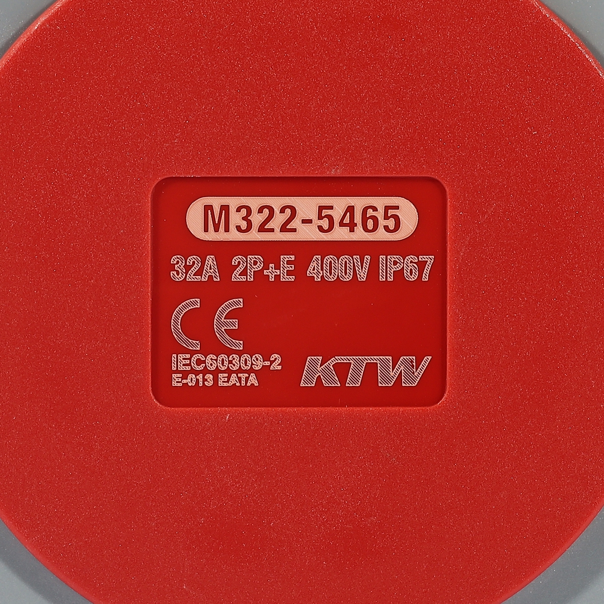 ปลั๊ก-เมียติดผนัง 2P+E 32A-6H 400V IP67 MARATHON รุ่น 5465 รูปที่ 4