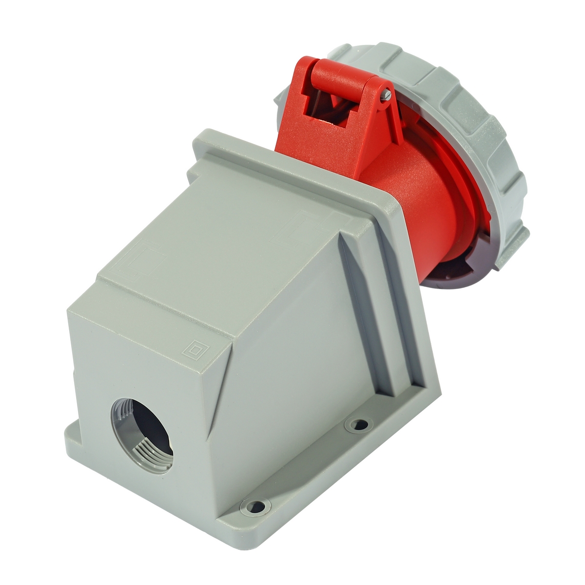 ปลั๊ก-เมียติดผนัง 2P+E 32A-6H 400V IP67 MARATHON รุ่น 5465 รูปที่ 2