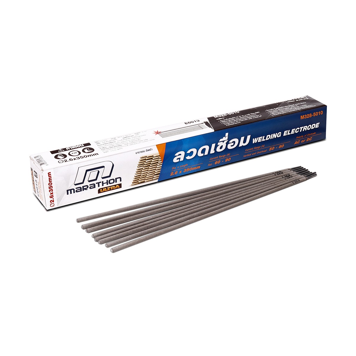ลวดเชื่อมไฟฟ้า E6013#2.6 -2KG(10PAC/BOX) MARATHON รุ่น 5010 ราคา ฿1,386