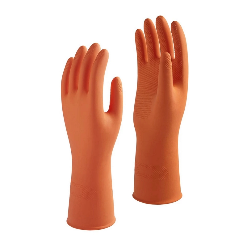 ตราม้า ถุงมือยางธรรมชาติ สีส้ม 13"ไซส์ M MASTER GLOVE ราคา ฿18