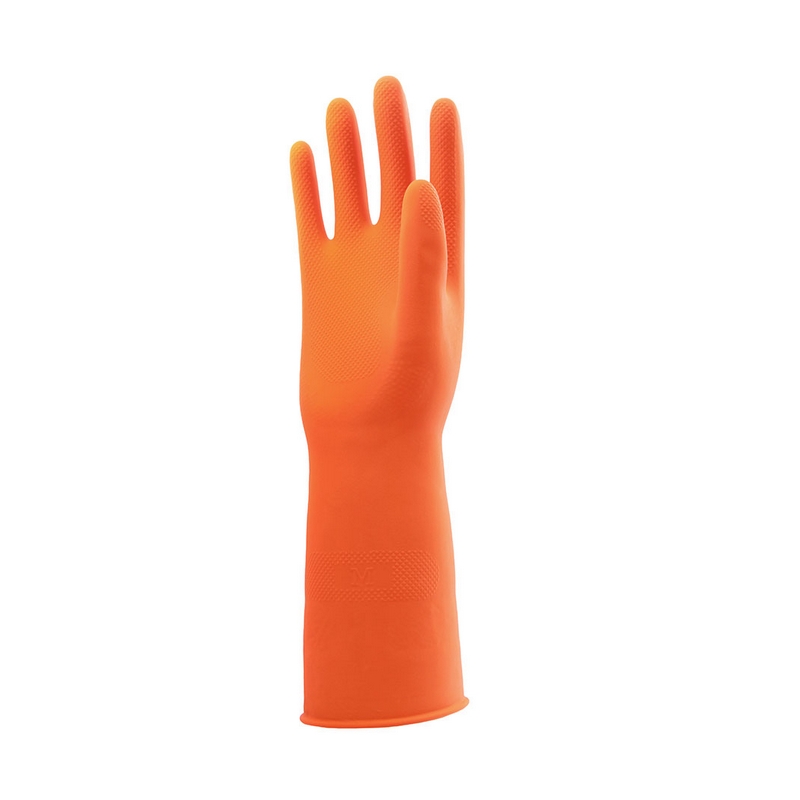 ถุงมือยางธรรมชาติ สีส้ม13"ไซส์M MASTER GLOVE รุ่น 1ST STAR รูปที่ 2