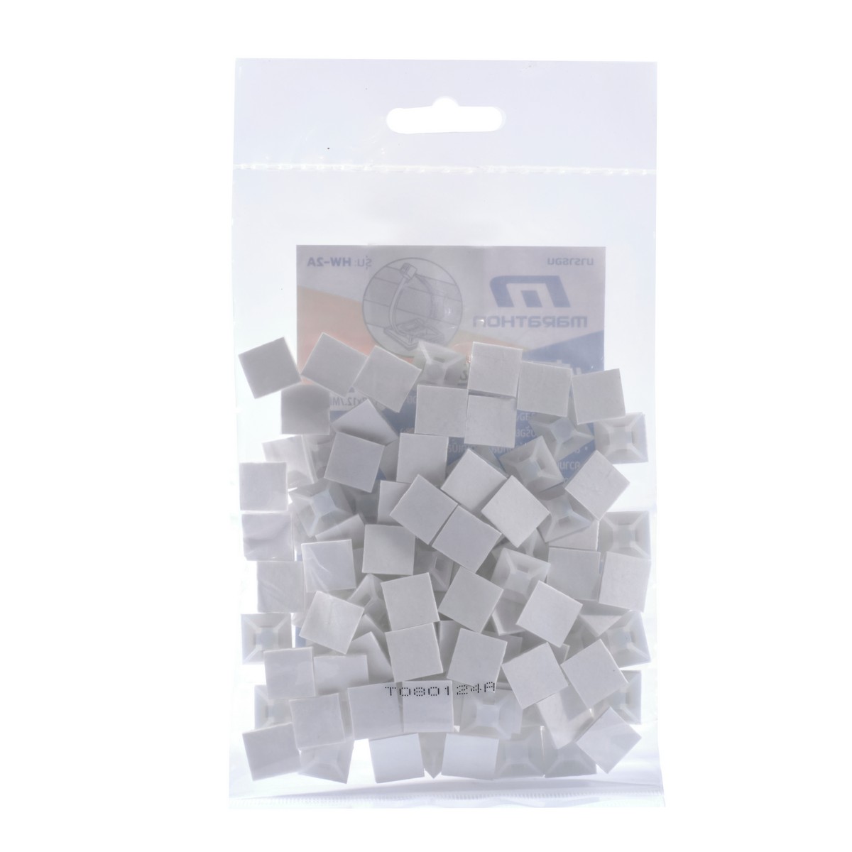 แป้นกาว ขาว 12.7 MM.(100PCS/PA) HW-2A MARATHON รุ่น 1005 รูปที่ 3