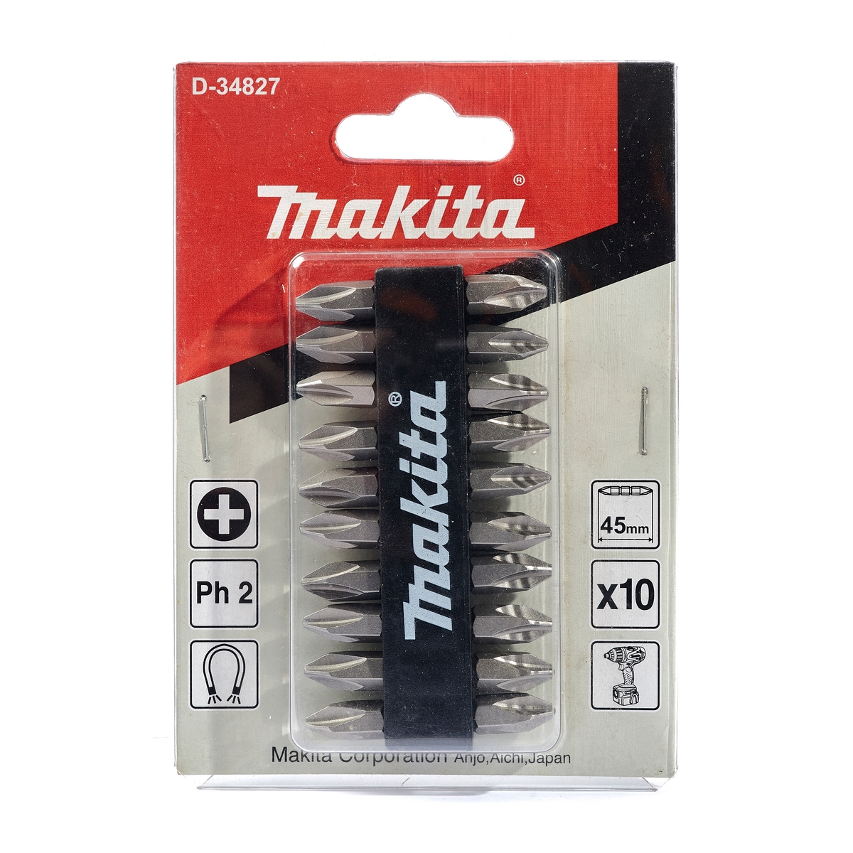 ดอกไขควง +2X45 (10 ดอก/1PAC) D-34827 MAKITA รุ่น 000588S ราคา ฿371.83