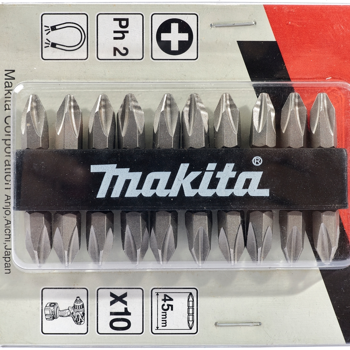 ดอกไขควง +2X45 (10 ดอก/1PAC) D-34827 MAKITA รุ่น 000588S รูปที่ 3