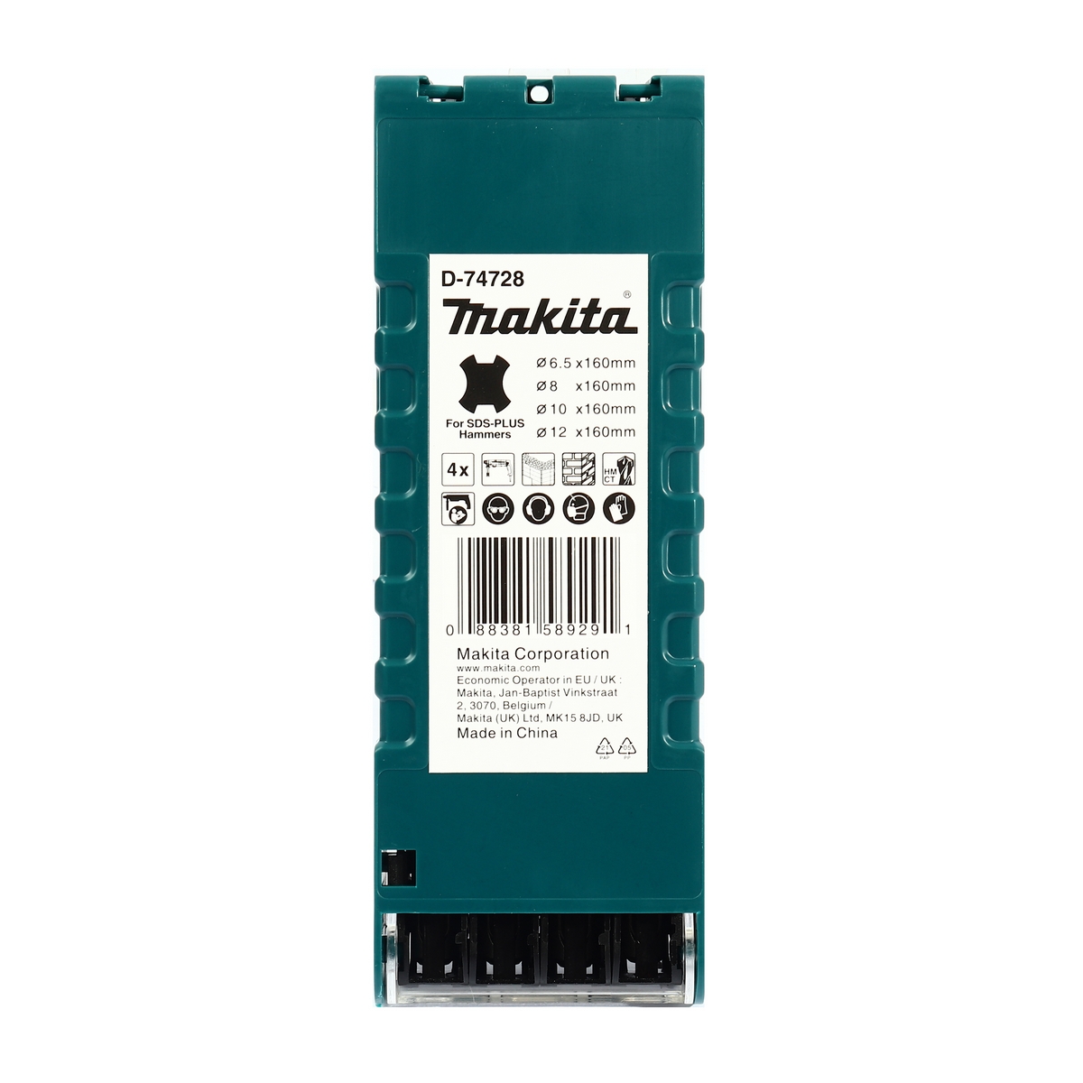 ดอกสว่าน SDS (4 ดอก/ ชุด) กล่องใส D-74728 MAKITA รุ่น MP002705B รูปที่ 4