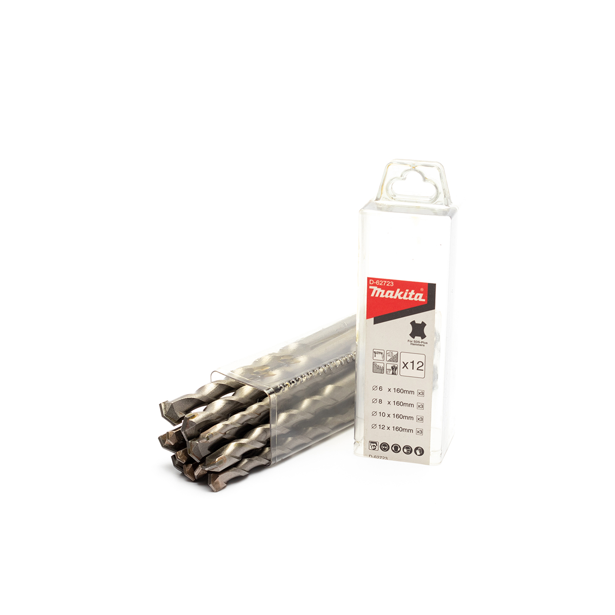 ดอกสว่าน SDS D-62723 (12 ดอก/1 ชุด) 6-12MM MAKITA รุ่น 002706 ราคา ฿648.9