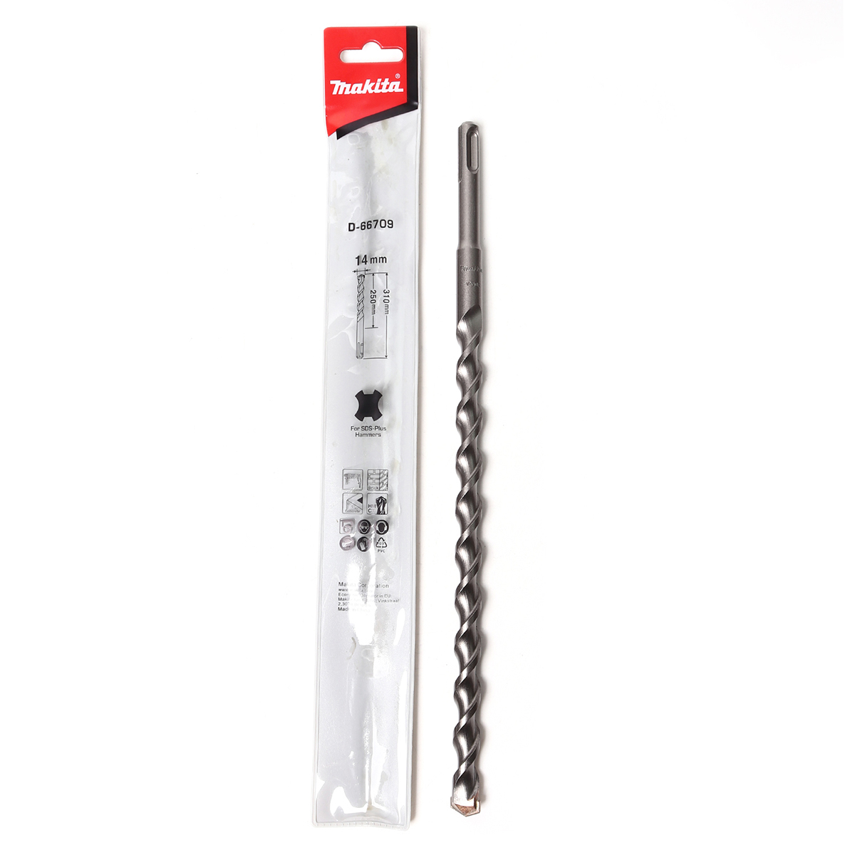 ดอกสว่านคอนกรีต SDS 2PLUS(D-66709)14X310 MAKITA รุ่น 002955 ราคา ฿163.77