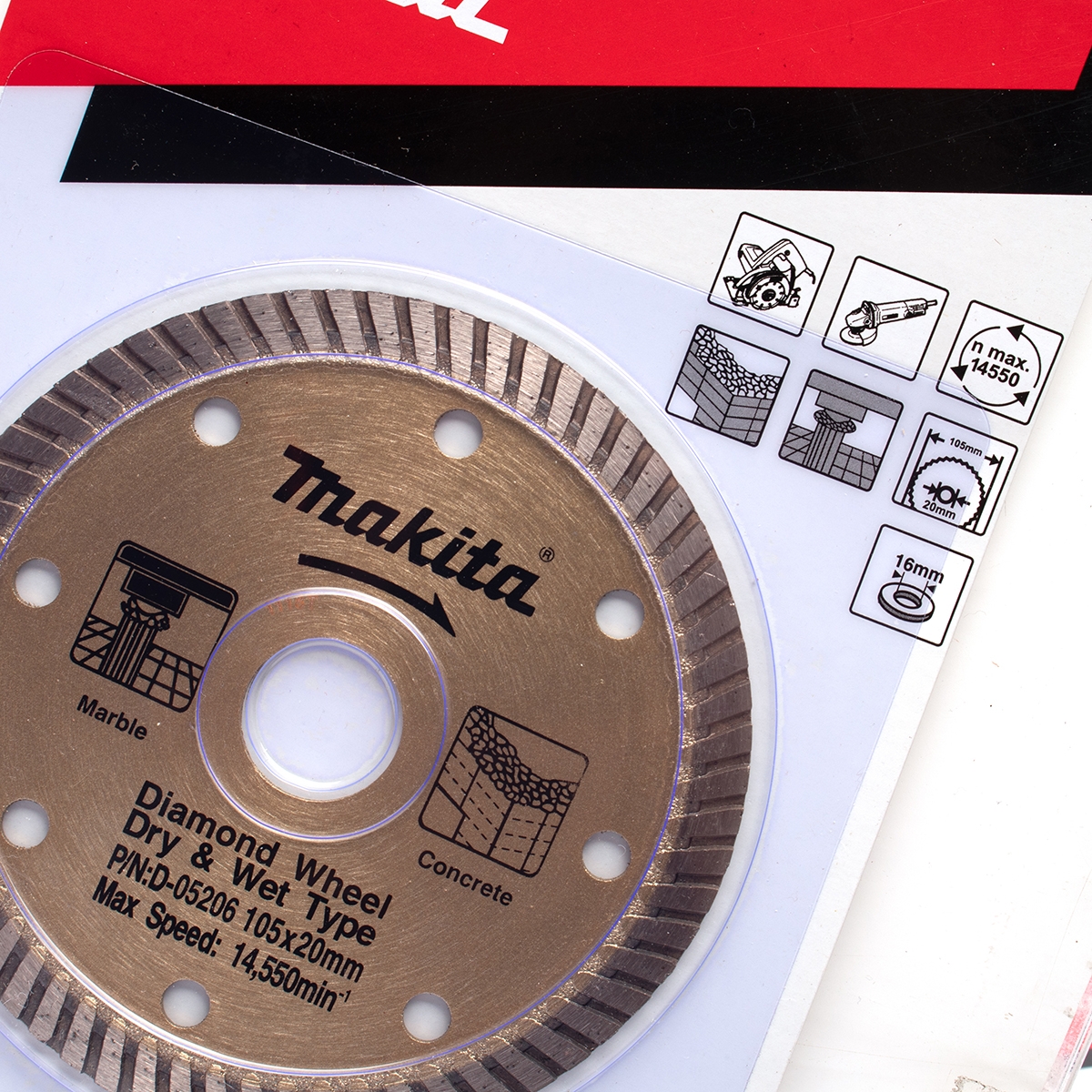 MAKITA DIAMOND WHEEL WAVE TYPE DRY 105MM photo 2
